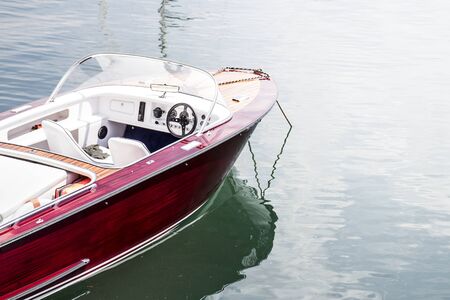 Vintage and elegant speedboat, Italian styleの写真素材
