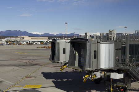 Passenger finger in the airport, transportation concepts