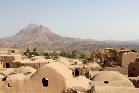 Kharanaq old ruined village in Iranの写真素材