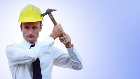 Worried and depressed businessman, business concepts