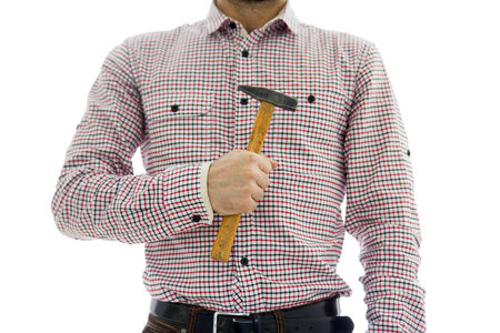 Repairman working in the house, construction and architecture concepts