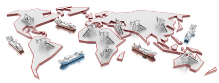 Logistics industry concepts, 3d illustration