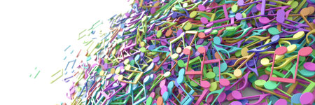 Art and music 3d rendering conceptual backgroundの写真素材