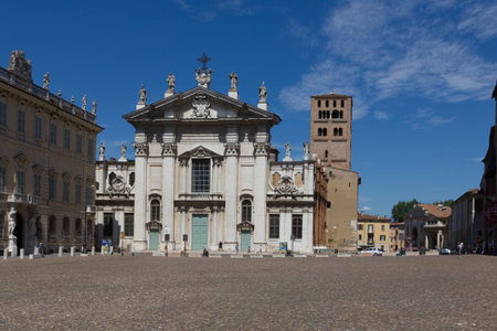 Sordello square in the famous town of Mantua, in the north of Italyのeditorial素材