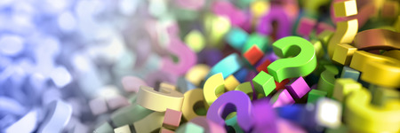 Infinite question marks, original 3d illustrationの写真素材