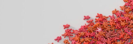 Infinite yen symbols on a plane, 3d illustration with horizontal banner formatの写真素材