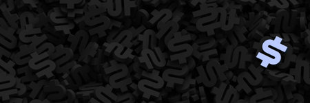 Dollar sign background 3d rendering, abstract financial and banking concept