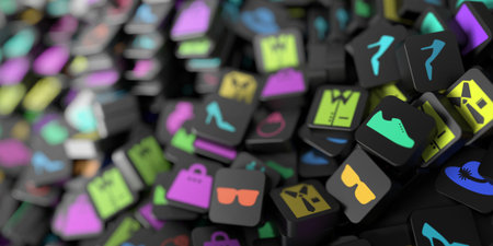 Fashion and accessories concepts, 3d rendering background