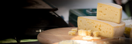 Cheese on sale in a street market