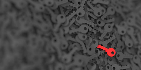 Infinite 3d keys background, security and accessibility concepts