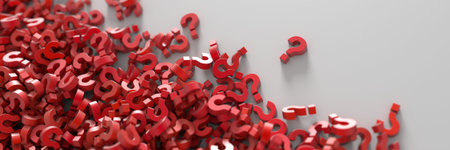 Infinite question marks, original 3d illustrationの写真素材