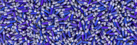 Infinite alkaline batteries on a plane, original 3d renderingの写真素材