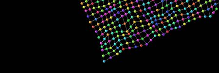 Molecole 3d rendering background, science and technology conceptsの写真素材