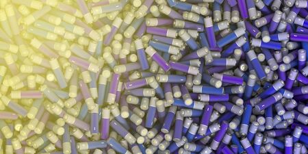 Infinite alkaline batteries on a plane, original 3d renderingの写真素材