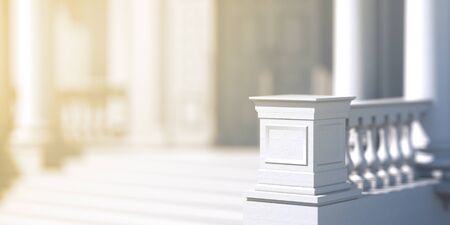 Original classical villa, 3d rendering with copy spaceの写真素材