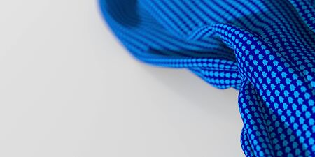 Christmas textile background with tree pattern icons; original 3d rendering backgroundの写真素材