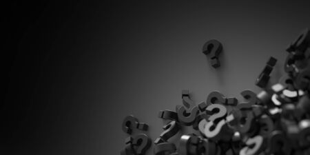 Infinite question marks, original 3d illustrationの写真素材