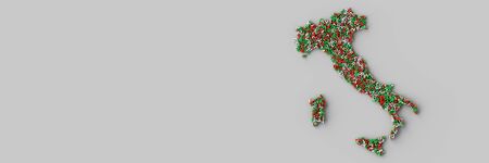 Italy uncertain future and economy, 3d rendering backgroundの写真素材