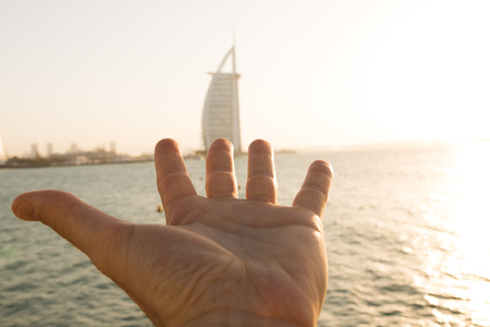 Holiday and leisure concepts; photo taken in Dubaiの写真素材