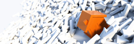 Home property conceptual background, 3d rendering