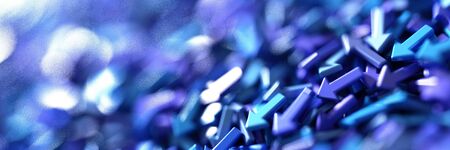 Infinite arrows conceptual background, 3d renderingの写真素材