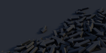 Infinite arrows conceptual background, 3d rendering