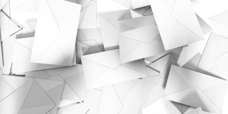 Infinite mail envelopes, 3d rendering backgroundの写真素材