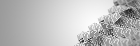 Infinite question marks cards, original 3d renderingの写真素材