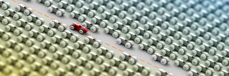 The fastest race car, business and leadership concepts, 3d rendering horizontal background