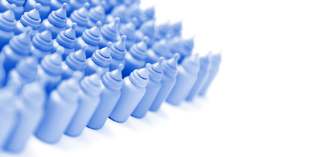Infinite baby bottles background, original 3d renderingの写真素材