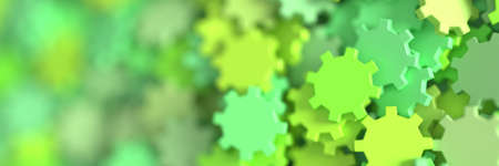 Infinite gears background, 3d rendering background, teamwork and business conceptsの写真素材