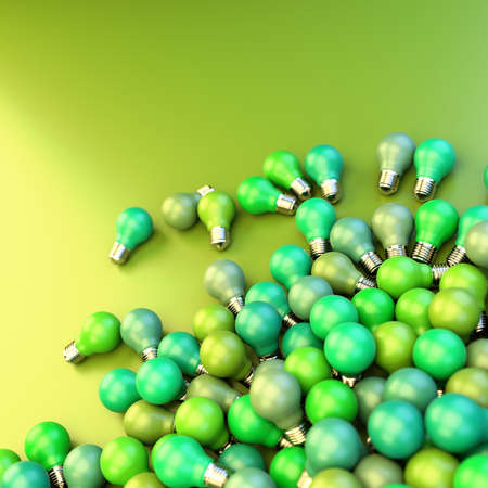 Infinite bulbs background, 3d renderingの写真素材