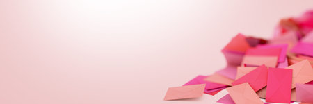 Infinite mail envelopes, 3d rendering background