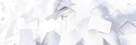 Infinite mail envelopes, 3d rendering backgroundの写真素材