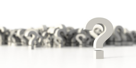 infinite question icons, original 3d rendering; business and marketing concepts