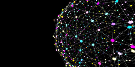 Abstract digital background with computer generated lights and shapes