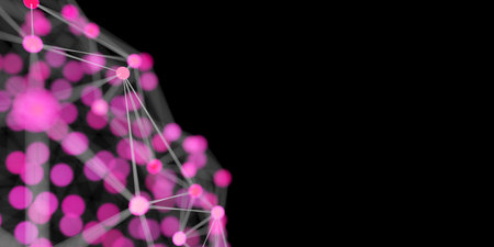 Abstract digital background with computer generated lights and shapes
