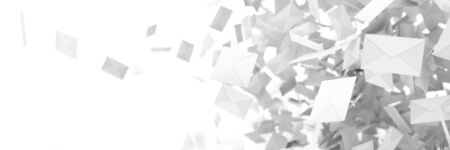 Infinite mail envelopes, 3d rendering backgroundの写真素材