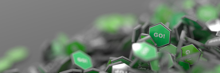 Infinite go signs, original 3d renderingの写真素材