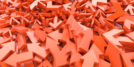 Infinite arrows background, business choice theme, original 3d rendering