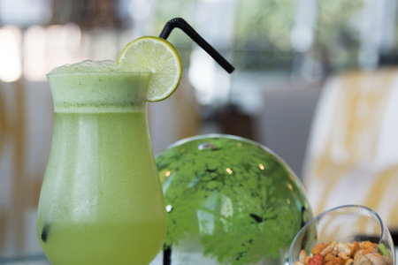 Lemon and mint frozen detox cocktail
