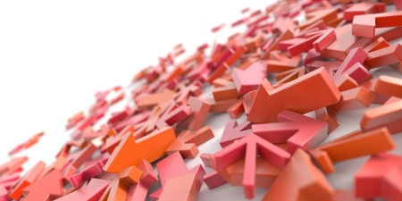 Infinite arrows background, business choice theme, original 3d renderingの写真素材