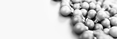 Infinite bulbs background, 3d renderingの写真素材