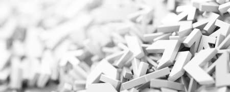 Infinite arrows background, business choice theme, original 3d renderingの写真素材