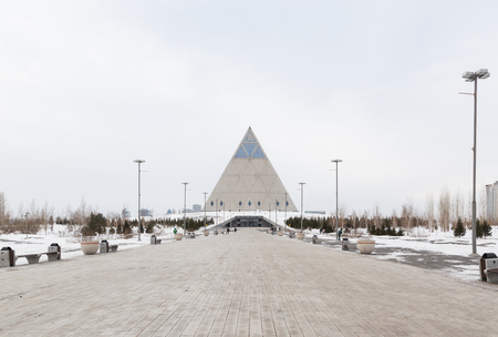 Astana, the capital of Kazakhstan. This city will be the site of Expo 2017. Photo taken in a cold winter day.のeditorial素材