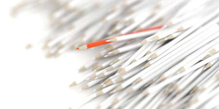 Infinite pencils background, education and creativity theme, original 3d renderingの写真素材