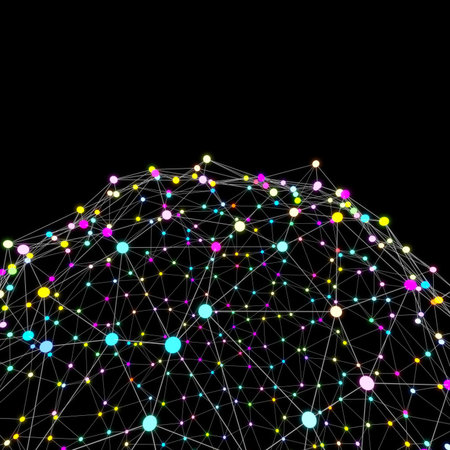 Abstract digital background with computer generated lights and shapes