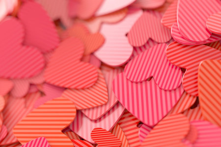 Infinite hearts background, original 3d rendering, love theme