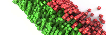 infinite question and answers cubes symbols, original 3d renderingの写真素材