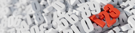 Infinite random numbers, original 3d background, technology concepts